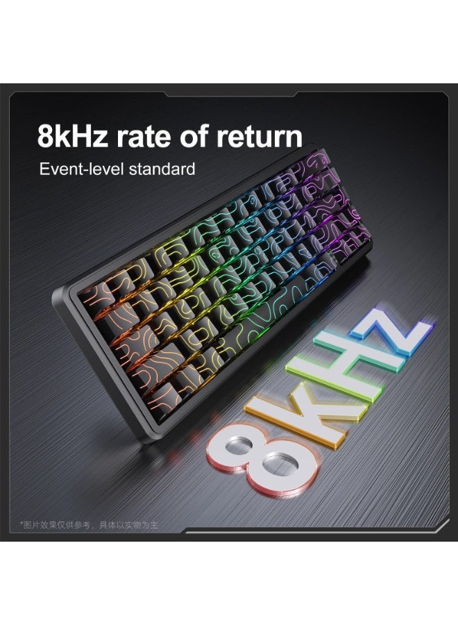 onikuma G67 HE RGB Magnetic Gaming Keyboard with Adjustable Actuation, Hall Effect Keyboard with 0.125ms Latency, 8K Polling Rate, 67-Key, Hot-Swappable, RGB, Customizable Keys - Image 4